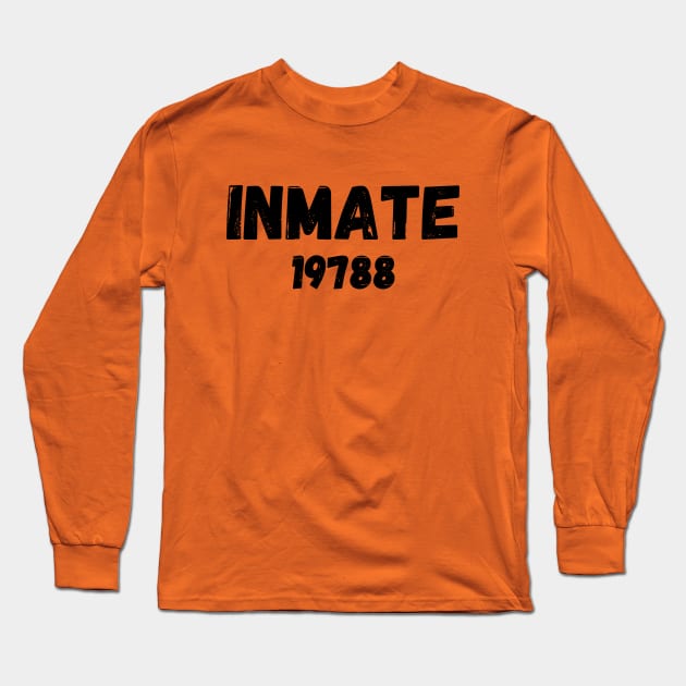 Halloween County Jail Inmate Costume Long Sleeve T-Shirt by Myartstor 